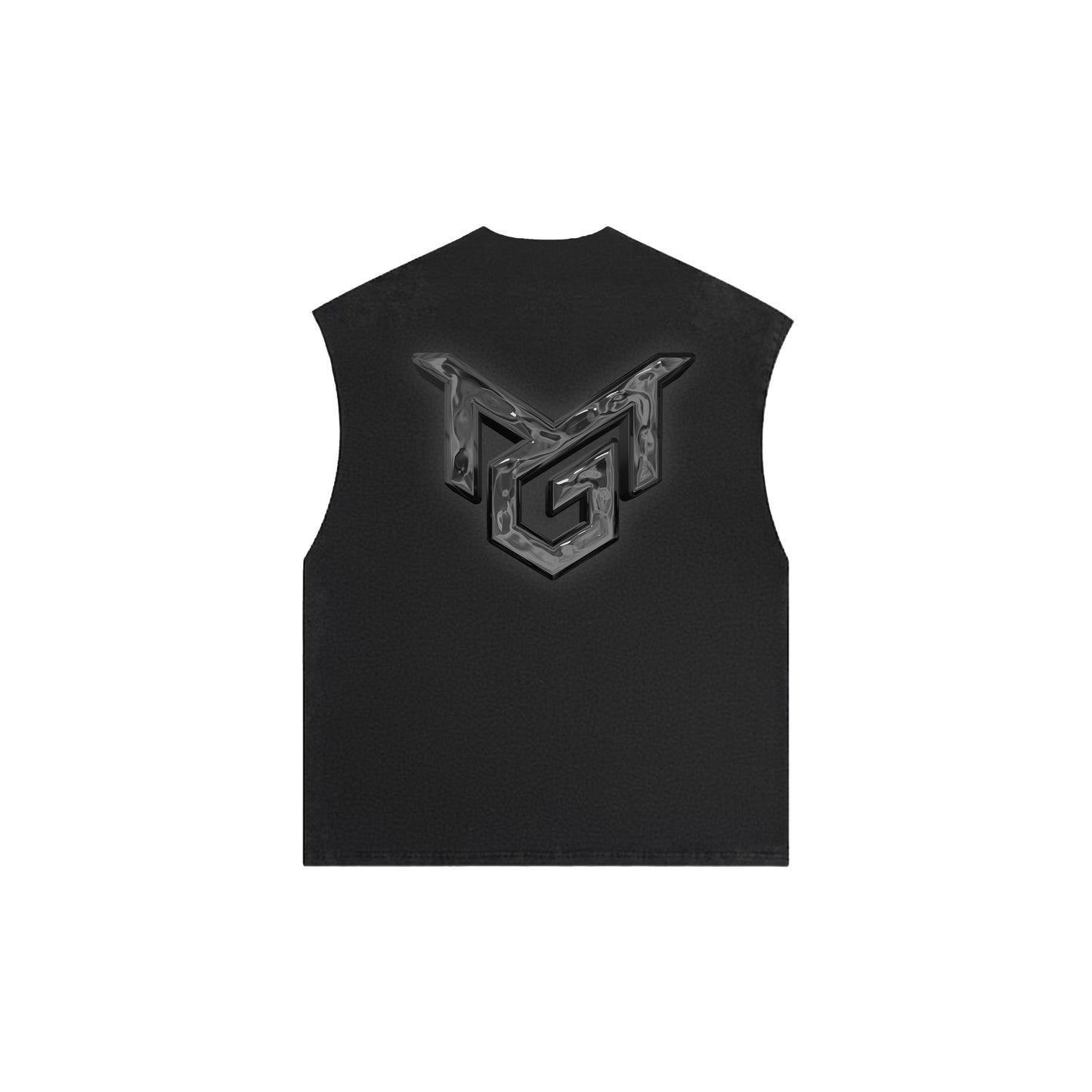 BLACK SLEEVELESS SHIRT
