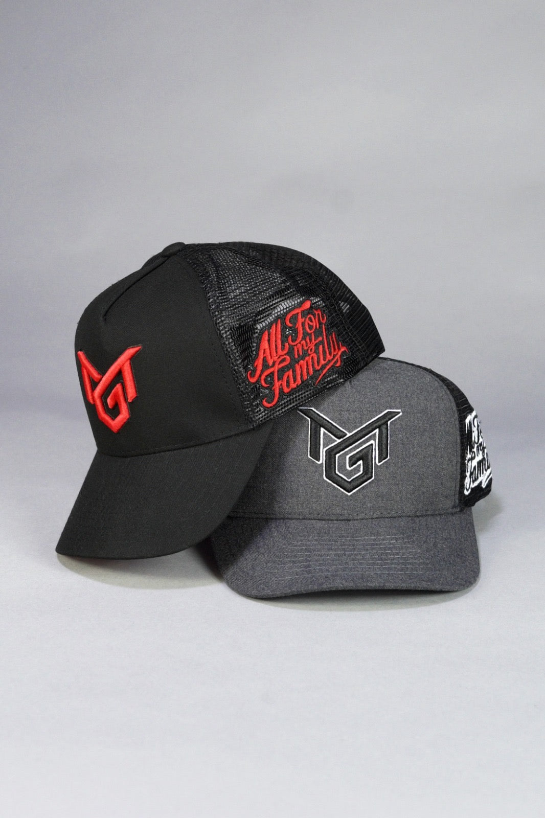MR. GOAT X OMY TRUCKER HAT (GREY & BLACK)